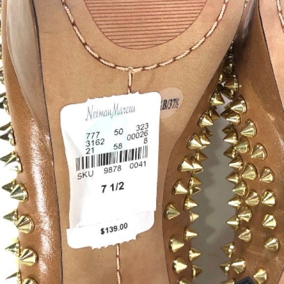 Vince Camuto Tan Spiked High Heel Platform Pumps from Neiman Marcus - Picture 12 of 12